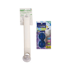 Combo Thanh Treo Đồ Hút Chân Không Di Chuyển Được + Set 2 Viên Thả Vệ Sinh Bồn Cầu Hương Lavender - Nội Địa Nhật Bản