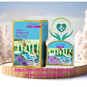 Viên uống Vitatree Marine Collagen plus , hộp 100v, làm đẹp da, chống lão hoá, nhập khẩu Úc