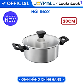 Nồi Chảo Inox LocknLock Daily STS PPW Thép Không Gỉ 304, Kèm Nắp Kính, Hàng Chính Hãng - JoyMall