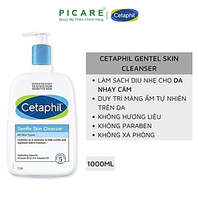 Sữa Rửa Mặt Dịu Nhẹ Cho Da Nhạy Cảm Cetaphil Gentle Skin Cleanser 1000ml