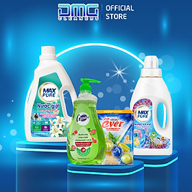 Combo Siêu Sạch: vỉ treo bồn cầu hương chanh + 1 Chai nước rửa chén chanh đào + 1 Chai nước giặt hoa lily 3L + 1 Chai nước xả thư thái 2L