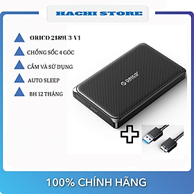 Hộp đựng ổ cứng 2,5" SSD/HDD SATA 3 Orico 2189U3-V1 - Hàng chính hãng