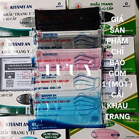 1 cái khẩu trang y tế KHÁNH AN kháng khuẩn tiệt trùng đóng túi riêng rất vệ sinh và an toàn tuyệt đối