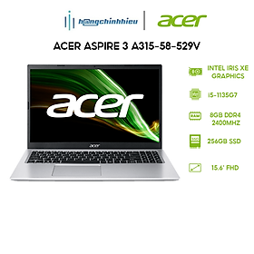 Mua Laptop Acer Aspire 3 A315-58-529V i5-1135G7|8GB|256GB|Intel Iris Xe Graphics|15.6  Hàng chính hãng