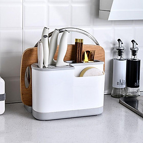Mua Kệ ống đựng đũa muỗng cắm dao kết hợp giá để thớt nắp vung để đồ nhà bếp đa năng thông minh tiện ích