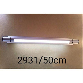 Đèn gương nhà tắm - đèn gương thân inox bền màu bạc xước chiều dài 50cm có tích hợp led 10w  chế độ chống ẩm tốt