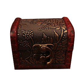 Vintage Chinese Style Wooden Jewelry Storage Box Necklace/ Ring Display Case