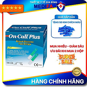 Que Thử Tiểu Đường On Call Plus Chính Hãng ACON 25 Que Lọ Tặng Ngay 50 Kim