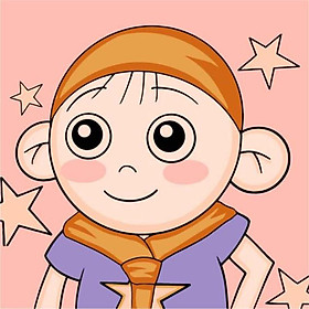 Mua Tranh tô màu theo số Tranh sơn dầu số hoá hoạt hình dễ thương 2 size 20*20 kèm khung