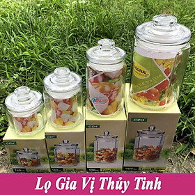 Lọ Đựng Gia Vị Bằng Thủy Tinh Có Gioăng Hình Lục Giác Cao Cấp Tiện Dụng