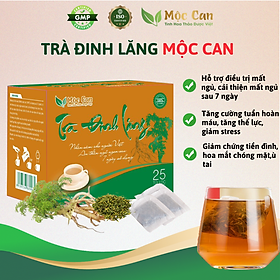 Combo 10 hộp Trà đinh lăng an thần ngủ ngon Mộc Can cải thiện tình trạng mất ngủ,khó ngủ ,ngủ không sâu giấc gói 25 túi lọc