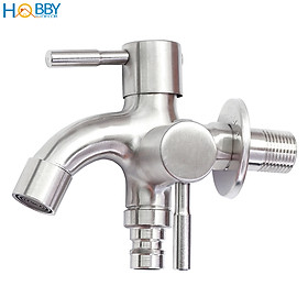 Mua Vòi củ sen lạnh đa năng 2 đầu xả Inox 304 ren 21 Hobby home decor CS1