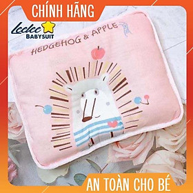 Gối xô sơ sinh sợi tre lõm giữa, chống bẹp đầu cho bé