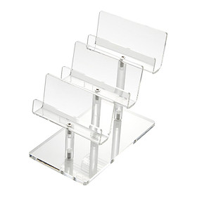 Step Acrylic Wallet Purse Display Container Rack for Shelving Bottle
