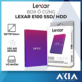 Mua Box ổ cứng SSD/HDD di động Lexar E100 Sata III 2.5inch USB 3.2 Tối đa 8TB  Bảo hành 2 năm - Hàng chính hãng