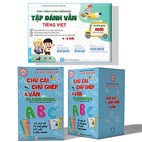 Hình ảnh Tập Đánh Vần Tiếng Việt + Flasdcard Chữ Cái Chữ ghép Và Vần - Combo
