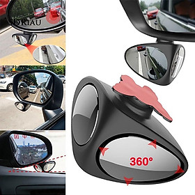 Gương phụ trợ cho gương chiếu hậu xe hơi xoay 360 độ 2 trong 1 tiện lợi