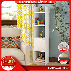 Mua Kệ sách gỗ hiện đại SMLIFE Braun  | Gỗ MDF dày 17mm chống ẩm | D35xR28xC160cm