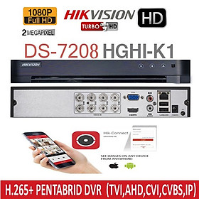 Mua Trọn bộ 6 camera hikvision chính hãng và đầu ghi DS-7108HGHI-F1/N