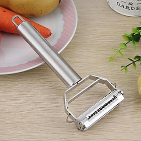 Mua Dao gọt vỏ bào sợi rau củ quả đa năng bằng Inox - Dụng cụ gọt củ quả inox đa năng