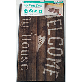 Thảm Welcome 45x75CM CONDORJAPAN  Đế cao su chống trượt DOORMAT Nâu họa tiết