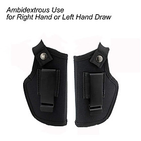 Bao da che giấu mang bao da bằng kim loại clip nylon trái và bên phải bao da bao da súng súng có kích thước khác nhau màu thiết bị ngoài trời: màu đen