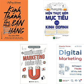 Combo 4 Cuốn Sách Về Nghệ Thuật Kinh Doanh Hoàn Hảo : Phương Pháp Hiện Thực Hóa Mục Tiêu Trong Kinh Doanh + Kinh Thánh Về Nghệ Thuật Bán Hàng + Chiến Lược Marketing Hoàn Hảo + Digital Marketing - Kế Hoạch 7 Bước Để Thu Hút Khách Hàng