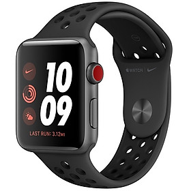 Đồng Hồ Thông Minh Apple Watch Nike+ Series 3 LTE GPS + Cellular Aluminum Case With Nike Sport Band (Viền Nhôm & Dây Nike) - Hàng Chính Hãng VN/A