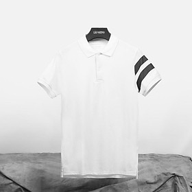 Áo thun polo nam POLOSHIRT đen phối tay cổ bẻ tay ngắn lỡ PLS01 - Leo Vatino