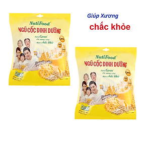 Combo 2 túi NGŨ CỐC DINH DƯỠNG NGUYÊN CÁM NUTIFOOD CANXI 500GRAM