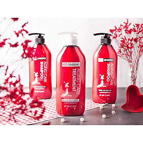 Bộ 2 dầu gội 1 dầu xả tinh chất nhân sâm đỏ 3W CLINIC AGING CARE RED GINSENG SHAMPOO & TREATMENT