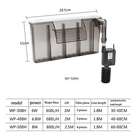 Lọc Treo Sobo WP-308H (5.8W - 580L/H) - Lọc Nước Cho Bể Cá