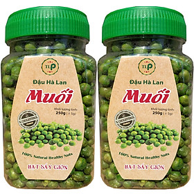 ĐẬU HÀ LAN SẤY MUỐI - COMBO 2 HŨ MỖI HŨ 250G