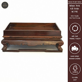 Mua Khay Trà Gỗ Trắc Hình Chữ Nhật  Kích Thước 32 5*22 5*12 cm KT 92