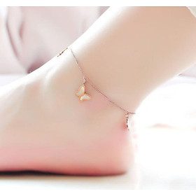 Lắc Chân Nữ Hình Bướm Xinh Chất Liệu Thép Titan Ko Đen TITAN 392