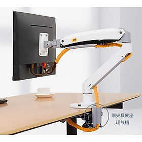 Giá đỡ màn hình máy tính siêu lớn F100A 22-35 inch, xoay 360 độ, tay dài, tích hợp USB 3.0, hàng Nhập Khẩu
