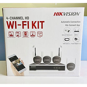 Mua Bộ kít CAMERA IP HIKVISION NK42W0H (BAO GỒM 1 ĐẦU GHI 4CAMERA 4 NGUỒN 12V 1 Ổ CỨNG 500G) HÀNG CHÍNH HÃNG.