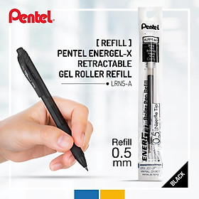 Hình ảnh Ruột Bút Ký Nhật Bản Pentel LRN5 | Ngòi 0.5mm | Ngòi Bút Pentel Energel Chính Hãng | 3 Màu Mực