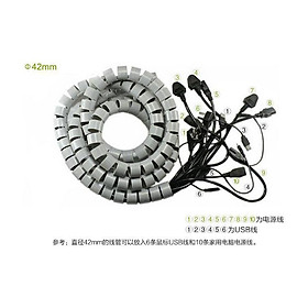 Mua Ống xoắn quấn gọn dây cáp JH-03 làm gọn dây điện ống ruột gà dây ruột gà (3m + dụng cụ)