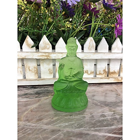 Mua Tượng Phật Bà Quan Thế Âm Bồ Tát ngồi đài sen cầu bình an đá lưu ly - Cao 9cm