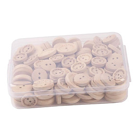 150 Pcs Wooden Sewing Button Clothing Making Mixed Wood Button DIY Supplies