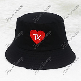 Mũ bucket chống nắng thêu chữ TK vải cotton cao cấp thời trang phù hợp cho cả nam và nữ