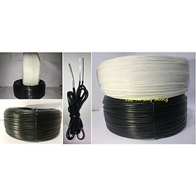 Dây Kẽm Bọc Nhựa Dẹp Ruột Trắng KHOẢNG 200 MÉT - Hạn chế gỉ sét