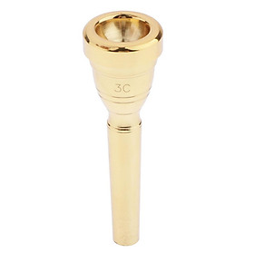 Trumpet 3C Mouthpiece Spherical 3C Trumpet Mouthpiece For Brass Instrument Golden