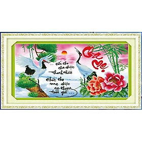 Mua Tranh thêu chữ thập  Cha mẹ DLH-222805