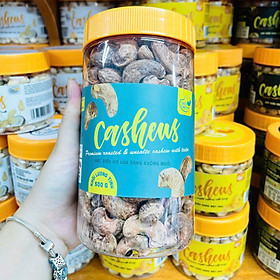 Hạt Điều Vỏ Lụa Rang Không Muối Hộp 500g