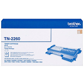 Mực In Laser Brother TN-2260 Sử Dụng Cho Các Dòng Máy Brother HL-2240D, 2250DN, 2270DW, DCP-7060D, MFC-7360, MFC-7470D, MFC-7860DW, FAX-2840, 2950 - Hàng Chính Hãng