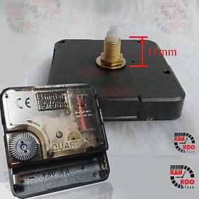 Máy đồng hồ treo tường (KIM TRÔI)- Silent Quartz hiệu 6168s trục đồng dài 11mm (cốt cao 18mm) bảo hành 12 tháng