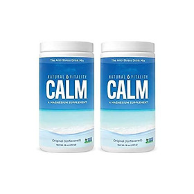 Natural Vitality Natural Magnesium Calm (2 Bottles of 16 Ounce) - Plain, Plain