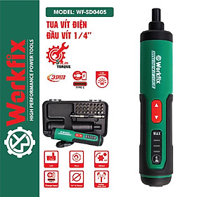 Mua  Tặng 26 Phụ Kiện  Máy Vặn Vít Cầm Tay 4V Workfix - WF-SD0405 - Lực Siết 5N - Bảo hành Chính Hãg 6 Tháng